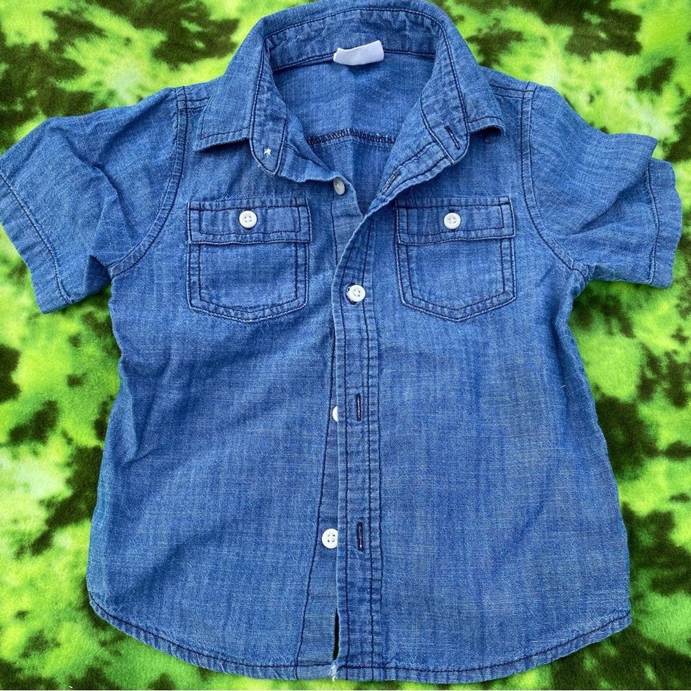 Kids Blue Denim Shirt
